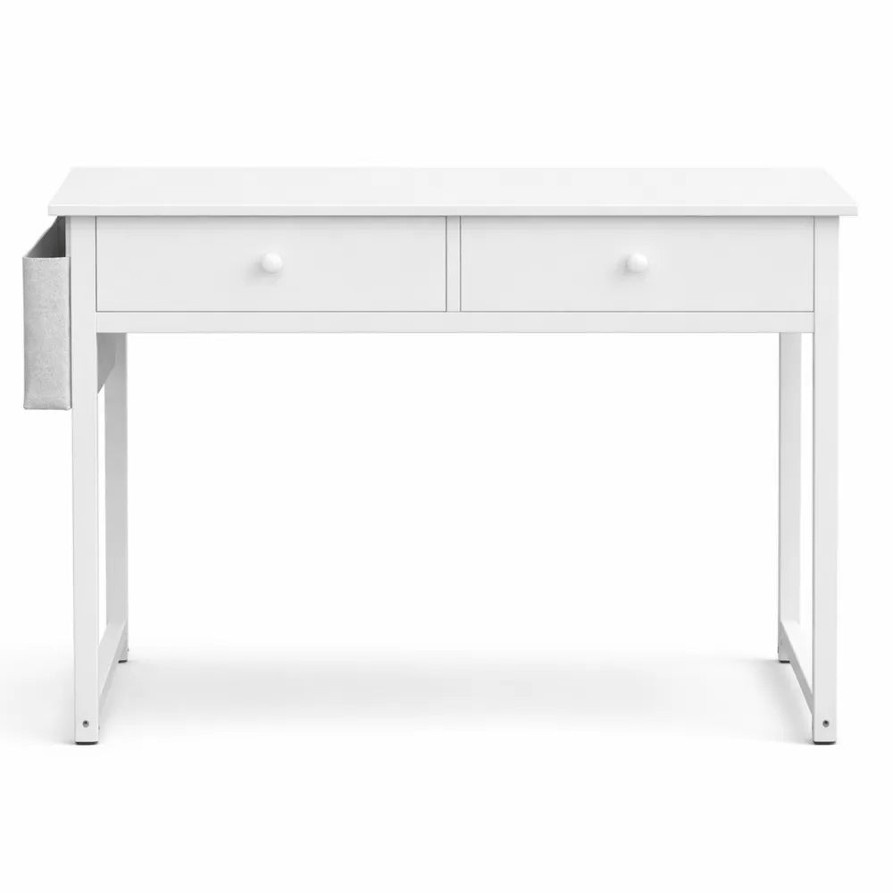 Bureau Compact Blanc avec Tiroirs de Rangement pour Enfant