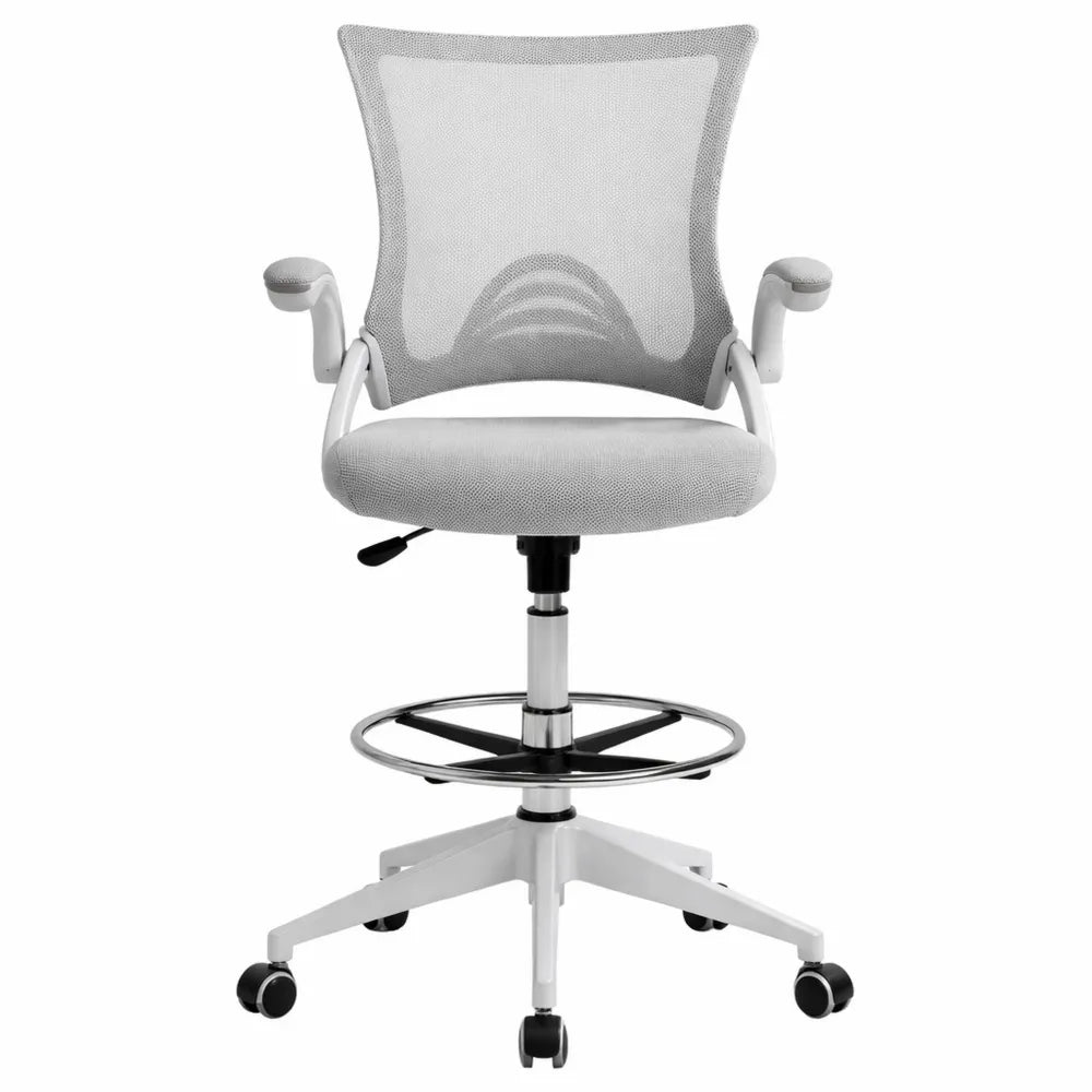 Chaise de Bureau Ergonomique Réglable avec Repose-Pieds et Accoudoirs