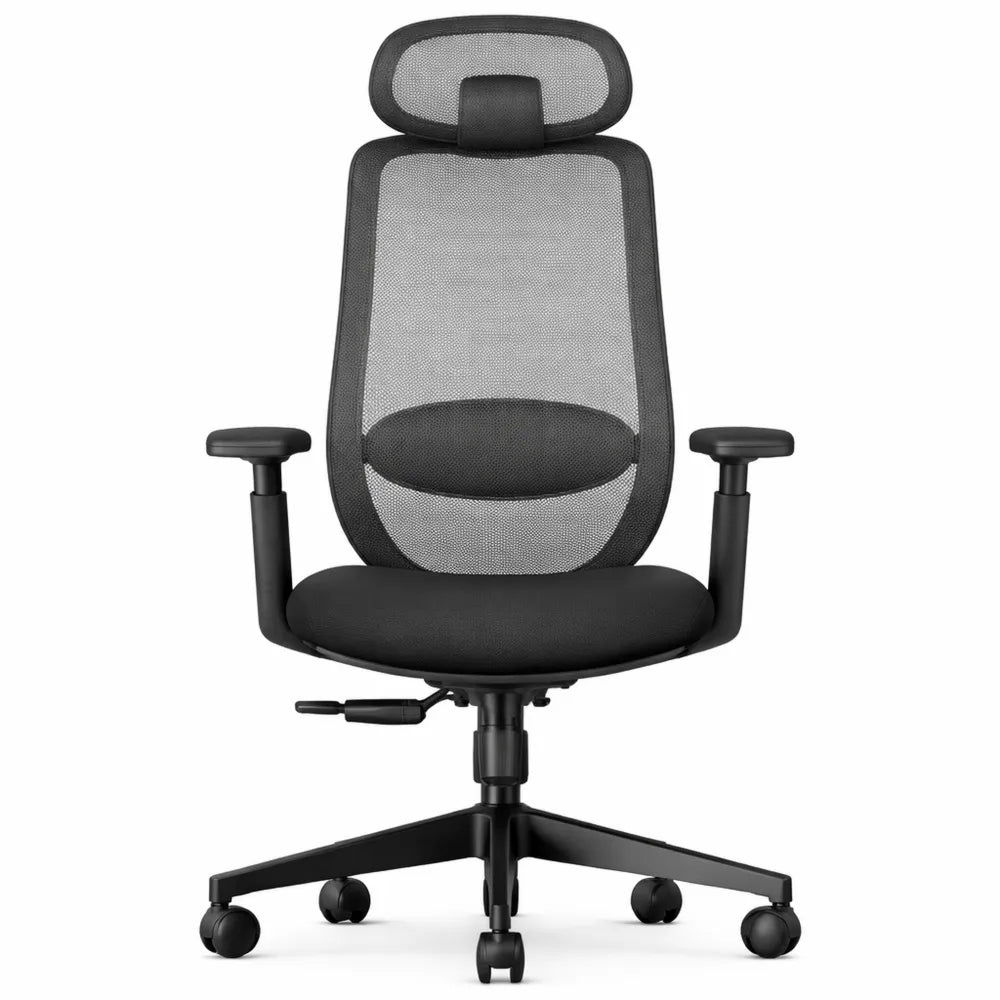 Chaise de Bureau Ergonomique avec Appui-tête Réglable et Soutien Lombaire