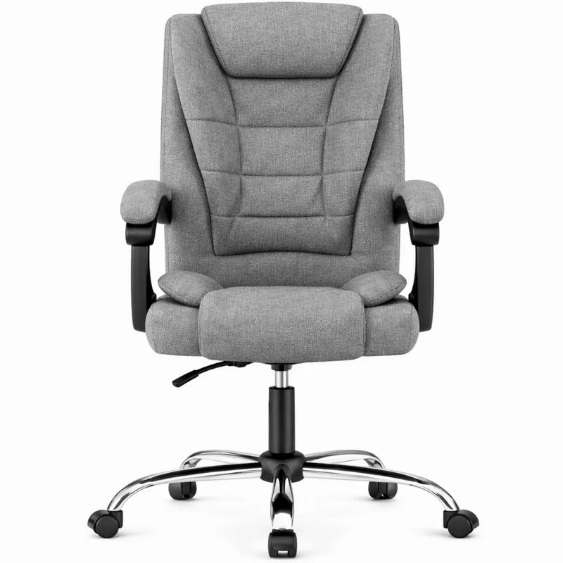 Chaise ergonomique pour bureau avec assise rembourrée et roulettes silencieuses