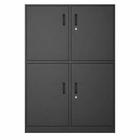 Armoire de rangement métallique à étagères réglables et portes verrouillables