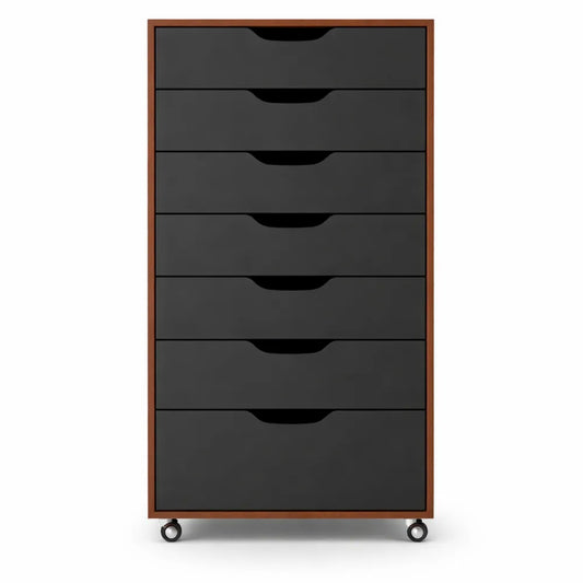 Caisson de Rangement Mobile à 7 Tiroirs avec Roulettes Verrouillables pour Bureau
