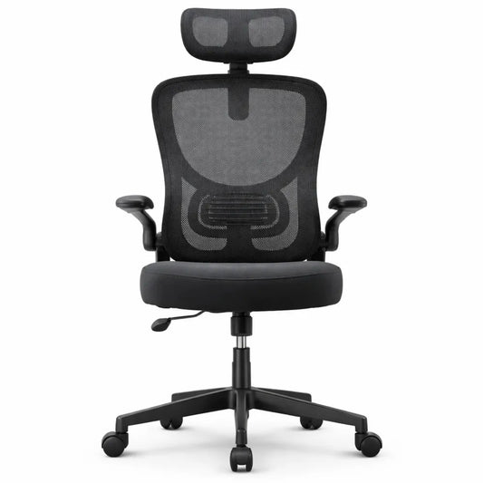 Fauteuil de bureau ergonomique avec soutien lombaire et dossier en maille